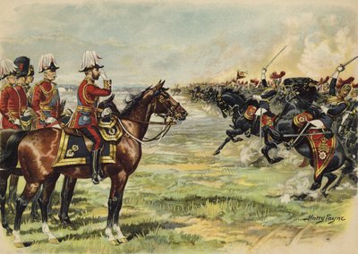 Le roi George V passant en revue ses troupes à Aldershot - Henry Payne